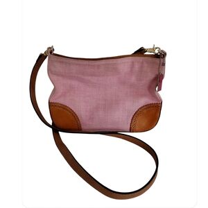 Vintage Y2K Coach Pink Girlie Herringbone Mini Hobo Bag Style Number 8146 Rare